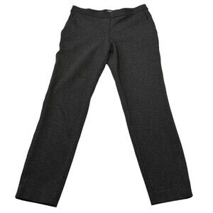 Theory Stretch Ponte Charcoal Grey Slim Trouser Pants Thick Jersey Material 2